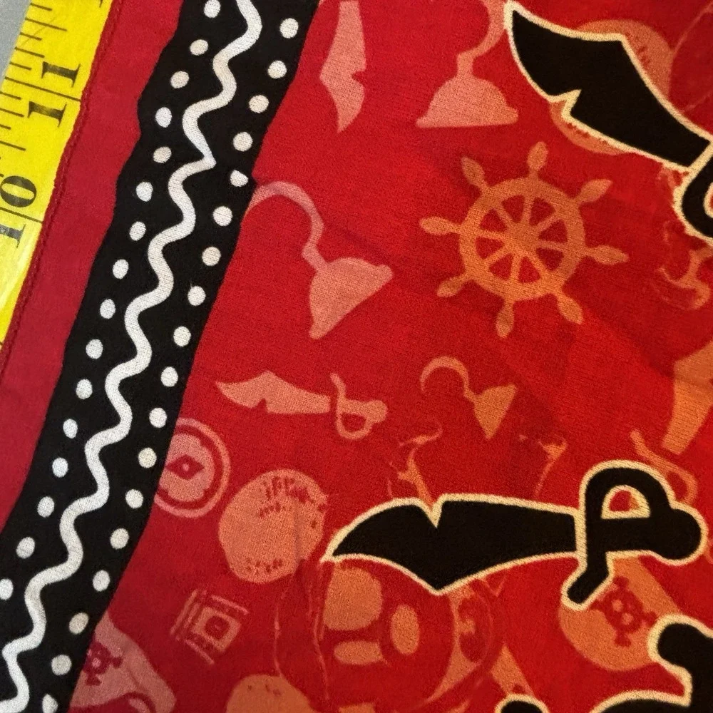 Mickey Mouse Pirates Of The Caribbean Disney Bandana Scarf Handkerchief 21.5